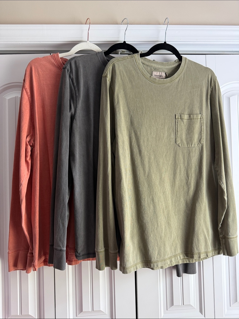 MENS GOODFELLOW & CO LONG SLEEVE CREWNECK STANDARD FIT SHIRT BUNDLE